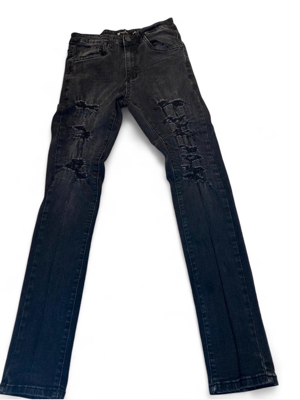 Waimea Men's Black Skinny Distressed Jeans